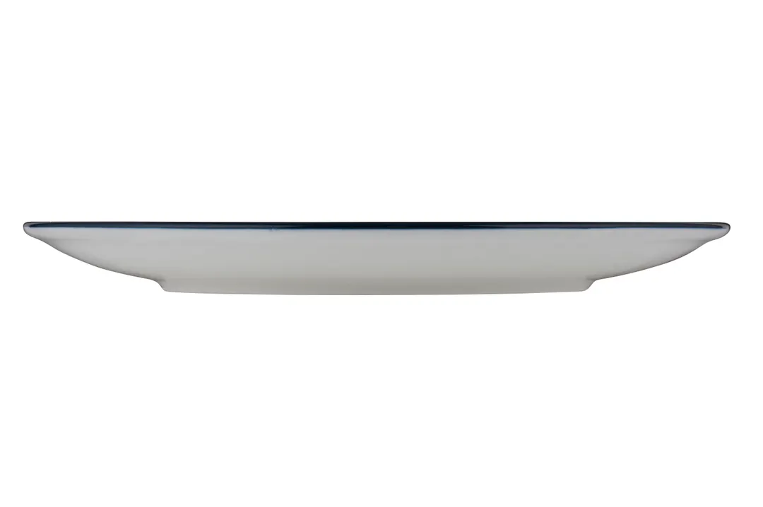 ID Fine 5321430 Round Coupe Plate, 8.27" Diameter Fine China, Modest Navy, Dishwasher Safe