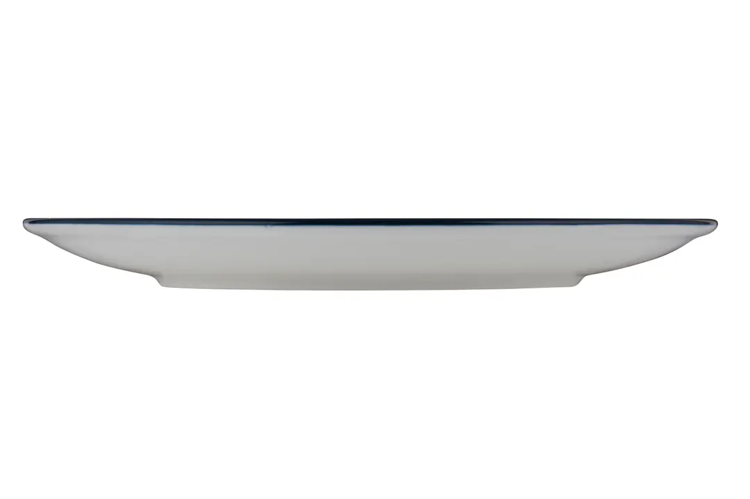 ID Fine 5321431 Coupe Plate, Round Fine China, Modest Navy, 9.84" Diameter, Dishwasher Safe