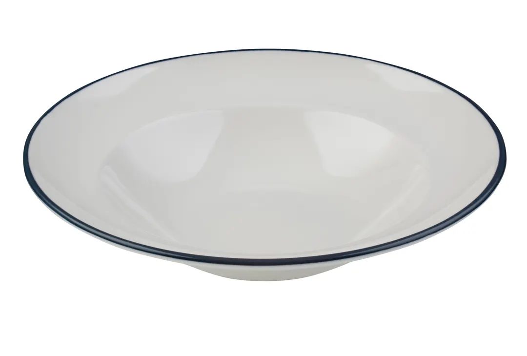 ID Fine 5321440 Deep Round China Plate, 19 Oz, 11.11" x 2.25" , Modest Navy, Dishwasher Safe
