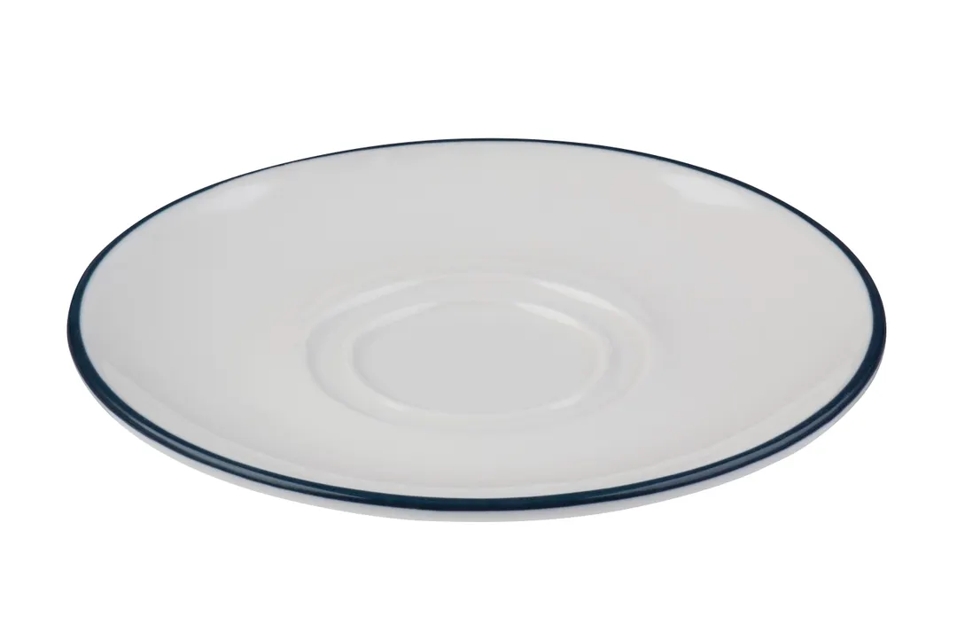 ID Fine 5321448 Fine China Saucer, 6.4" W x 0.75" D x 7.2" H, Modest Navy, Dishwasher Safe