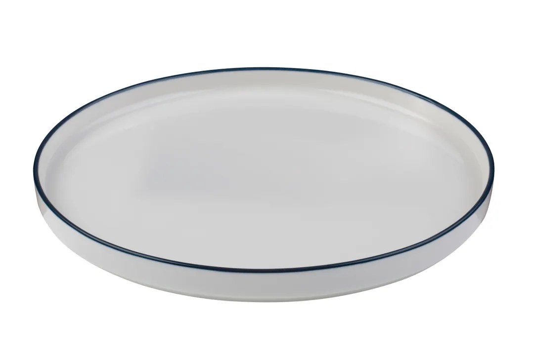 ID Fine 5321451 Flat Plate, 8.25" Diameter Round Fine China, Modest Navy, Dishwasher Safe