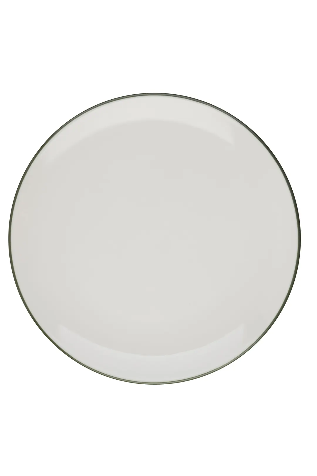 ID Fine 5321571 Coupe Plate, 9.8" Diameter Fine China, Modest Green, Dishwasher Safe, Coupe Rim