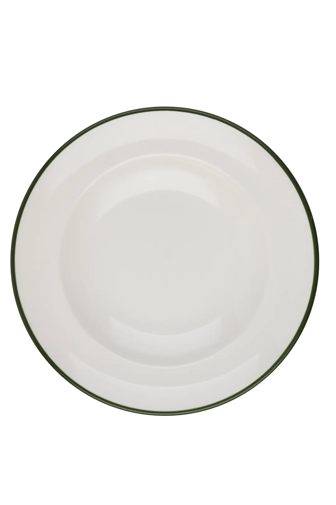 ID Fine 5321579 Deep Plate, 19‑Oz 11" Round Fine China, Modest Green, Dishwasher Safe