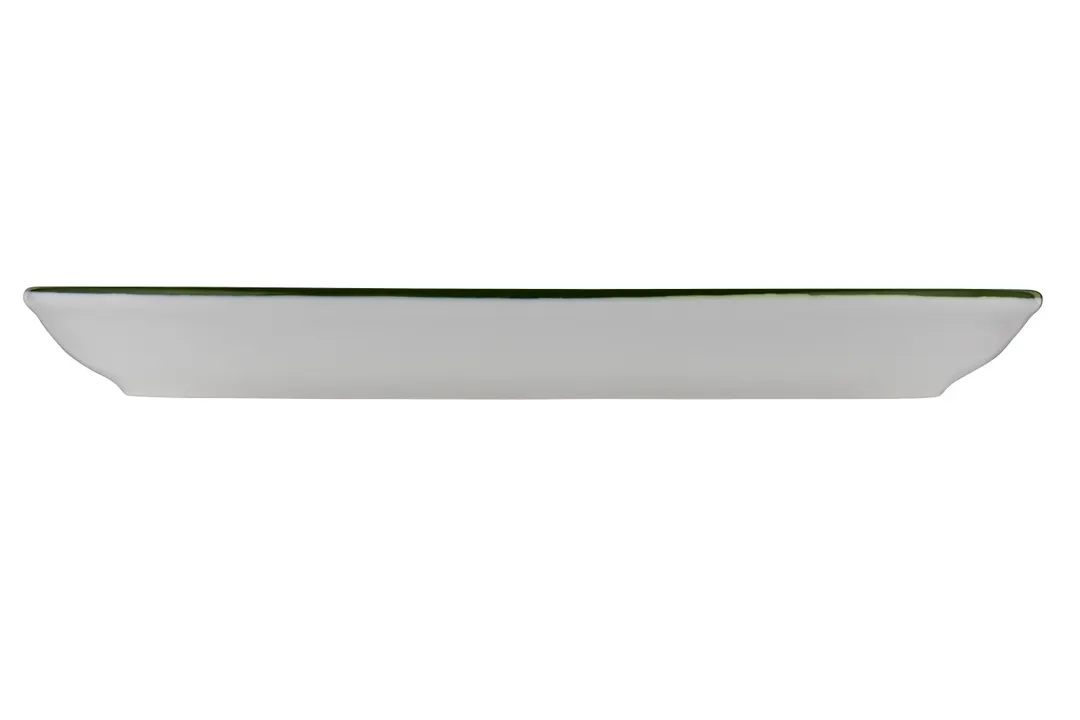 ID Fine 5321582 Oval China Platter 13" Wide x 13.9" High x 1.17" Deep Modest Green Dishwasher Safe