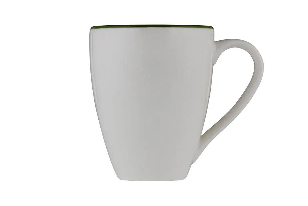 ID Fine 5321586 China Mug, 10 oz Modest Green China, 4"W x 4"D x 4.6"H, Stackable, Dishwasher Safe