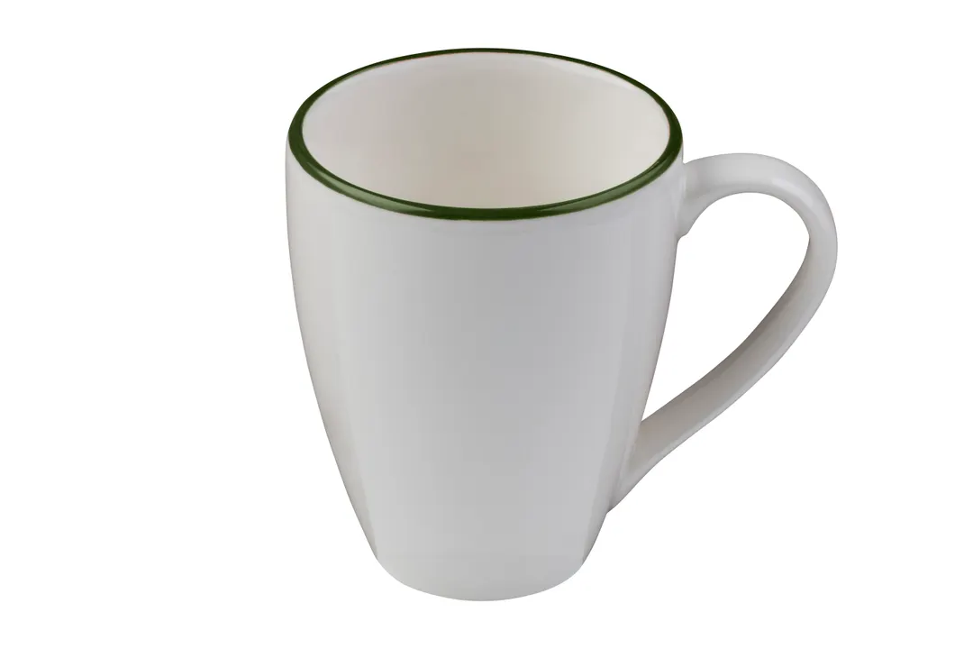 ID Fine 5321586 China Mug, 10 oz Modest Green China, 4"W x 4"D x 4.6"H, Stackable, Dishwasher Safe
