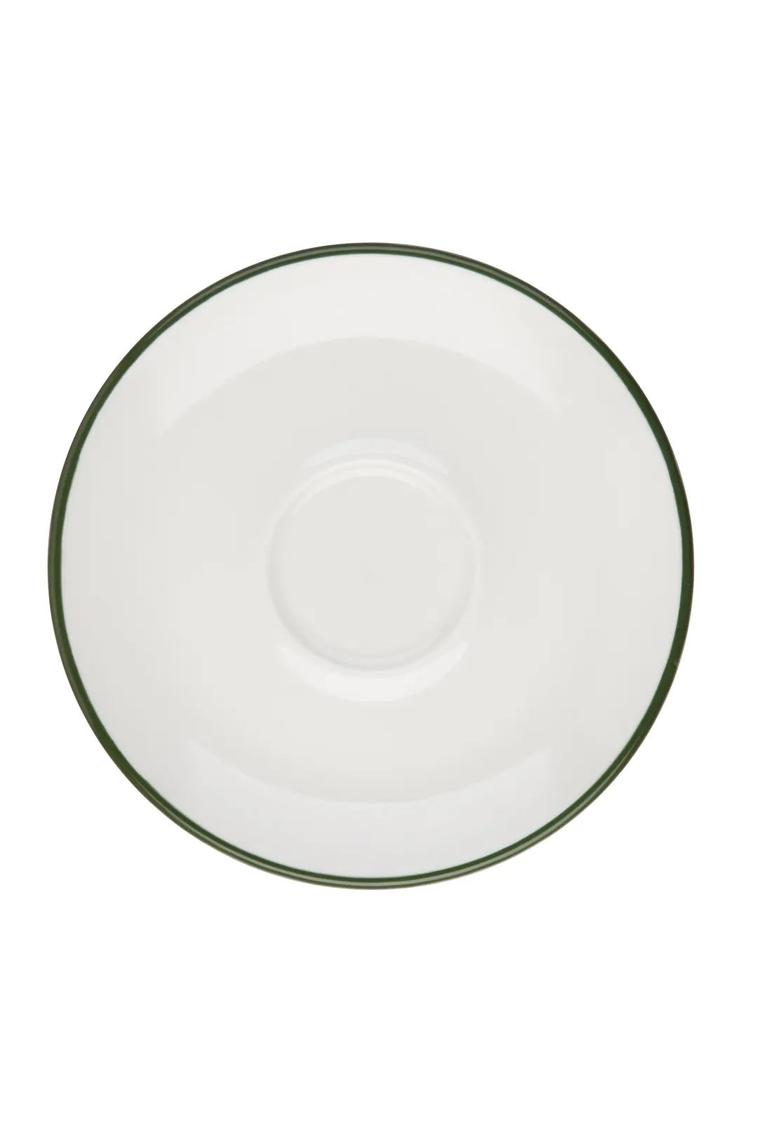 ID Fine 5321587 Fine China Saucer, 4.7" W x 0.67" D x 4" H, Modest Green, Dishwasher Safe