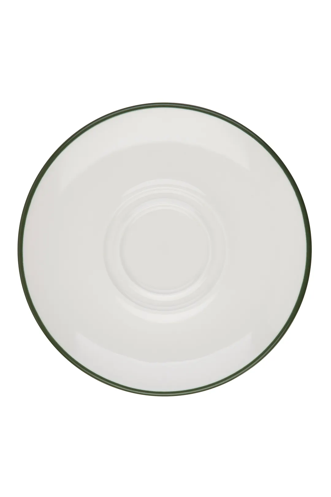 ID Fine 5321588 Fine China Saucer, Modest Green, 6.3" W x 0.75" D x 7.3" H, Dishwasher Safe