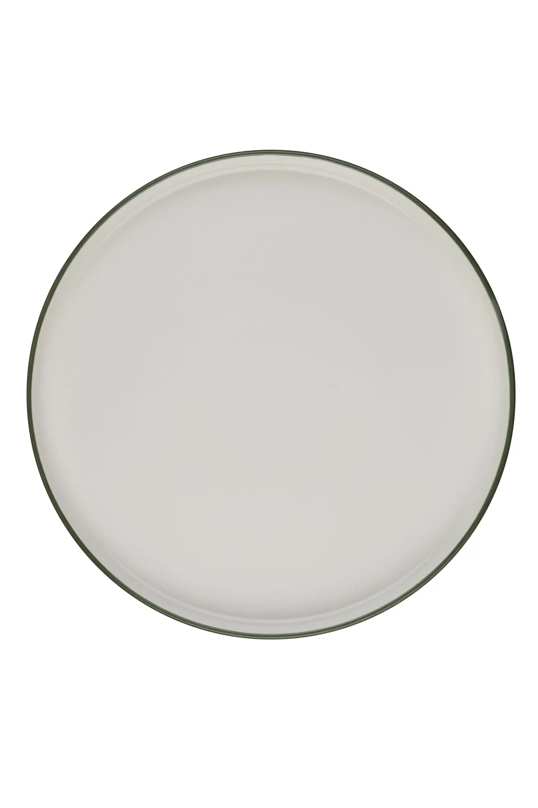 ID Fine 5321591 Flat Round Plate, 10" Diameter Fine China, Modest Green, Dishwasher Safe