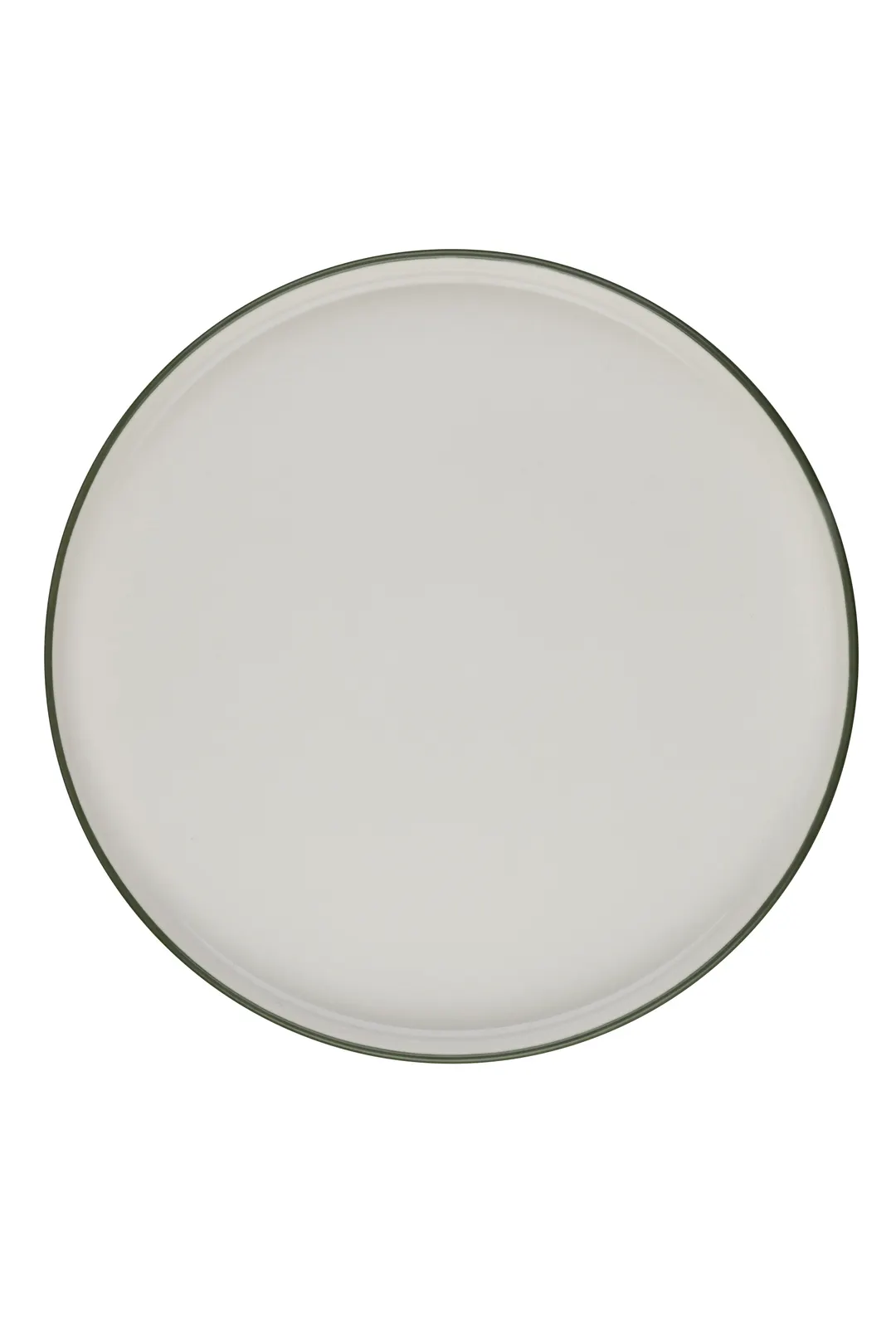 ID Fine 5321592 Flat Plate – 11" Round Fine China Plate, Modest Green, Dishwasher Safe