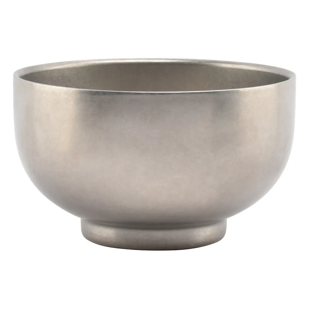 F2D 5322272 Metal Bowl – 4.7" Width, 14.2 oz, Round Stainless Steel, Silver Finish, Dishwasher Safe