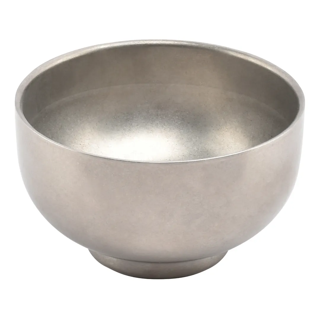 F2D 5322272 Metal Bowl – 4.7" Width, 14.2 oz, Round Stainless Steel, Silver Finish, Dishwasher Safe