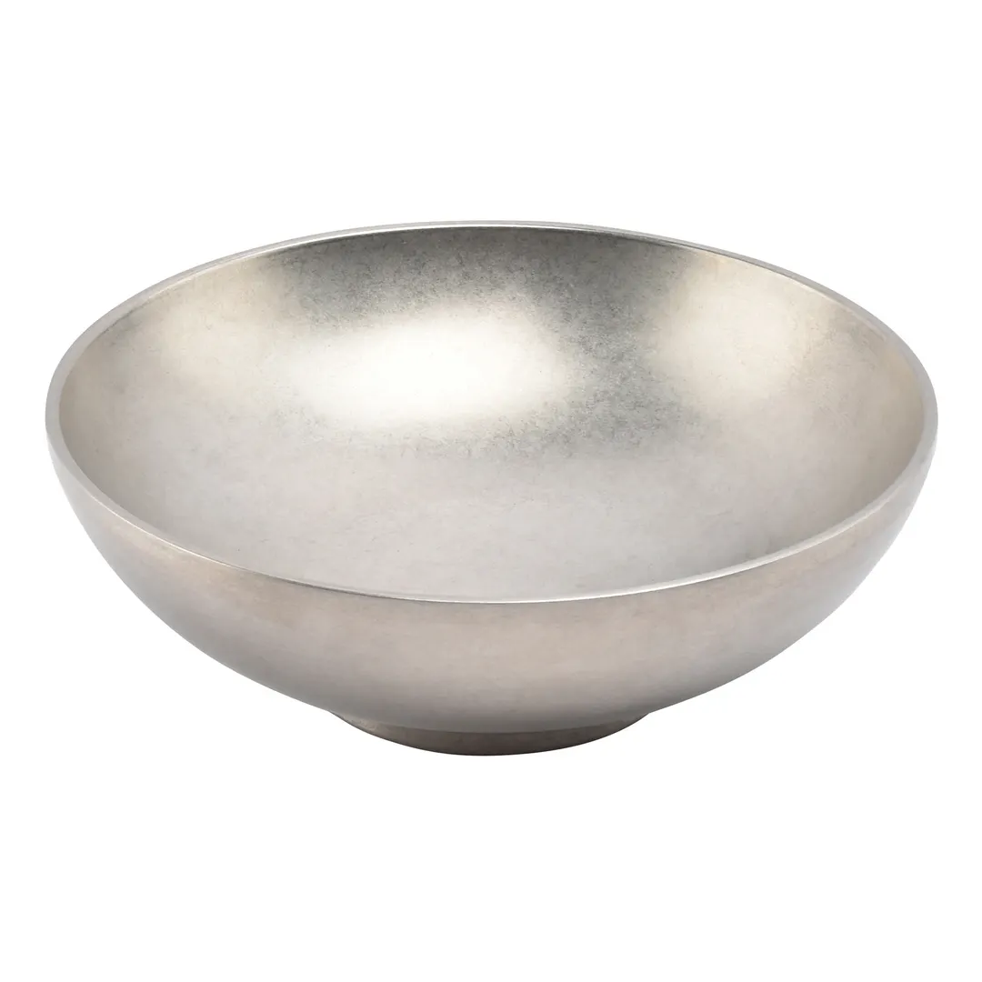 F2D 5322275 Round Stainless Steel Bowl, 7.1" Diameter, 24.3 oz Silver Finish, Dishwasher Safe