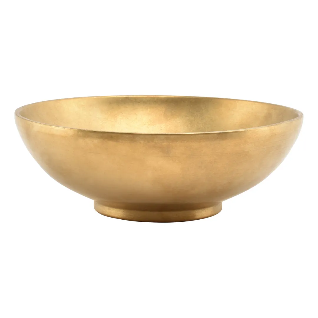 F2D 5322276 Round Metal Bowl, 7.1" Diameter, 24.3oz Capacity, Gold Stainless Steel, Dishwasher Safe