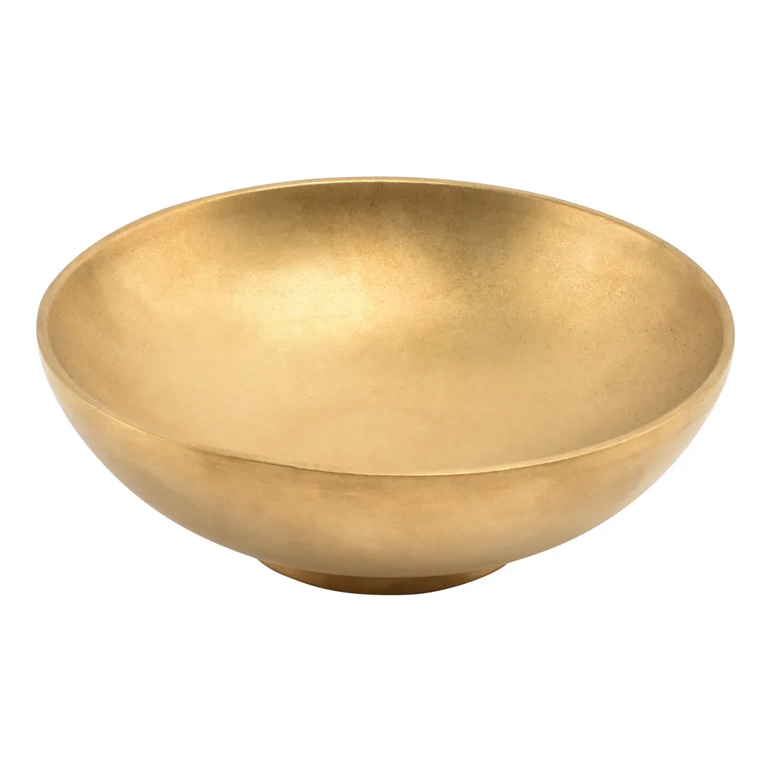 F2D 5322276 Round Metal Bowl, 7.1" Diameter, 24.3oz Capacity, Gold Stainless Steel, Dishwasher Safe