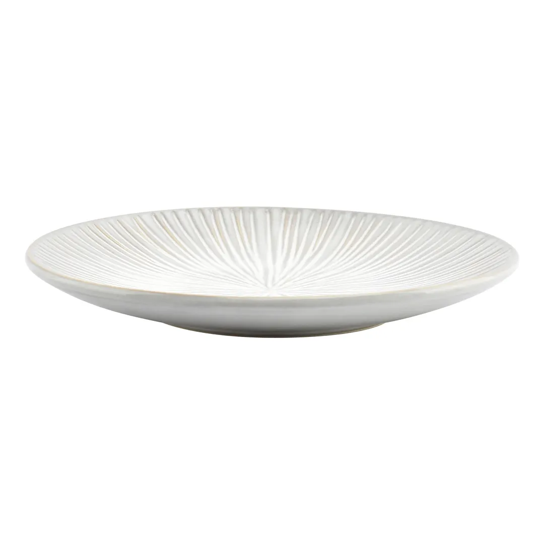 F2D 5323447 Coupe Plate, 10.2" Grey Porcelain Plate with Halo Rim, Dishwasher Microwave Oven Safe