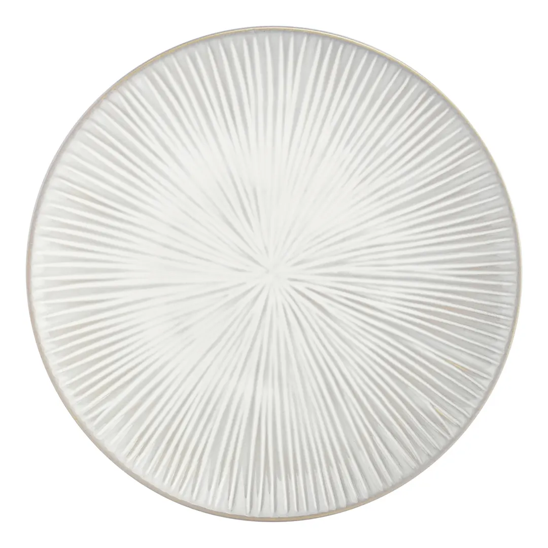 F2D 5323448 Coupe Plate- 10" Round Grey Porcelain Plate Dishwasher Microwave & Oven Safe Halo Finish