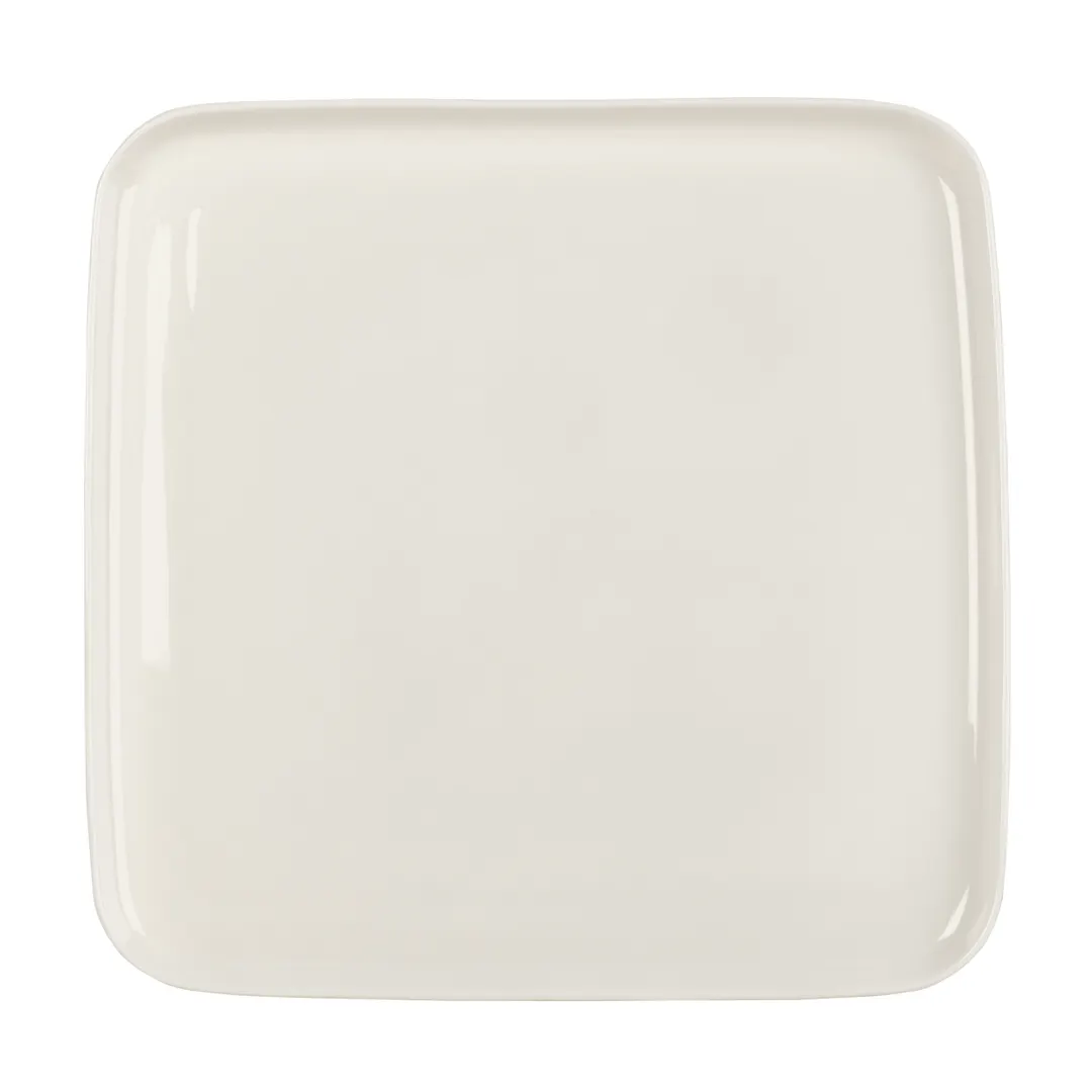 Mikasa 5324099 Hospitality Square Plate, 8"W x 8"D x 0.59"H, White, Vegan Bone China
