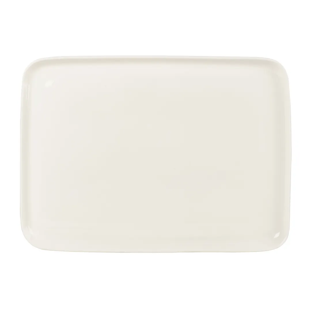 Mikasa 5324103 Rectangular China Platter, 5.3"W x 8"D x 0.55"H, White, Vegan Bone China