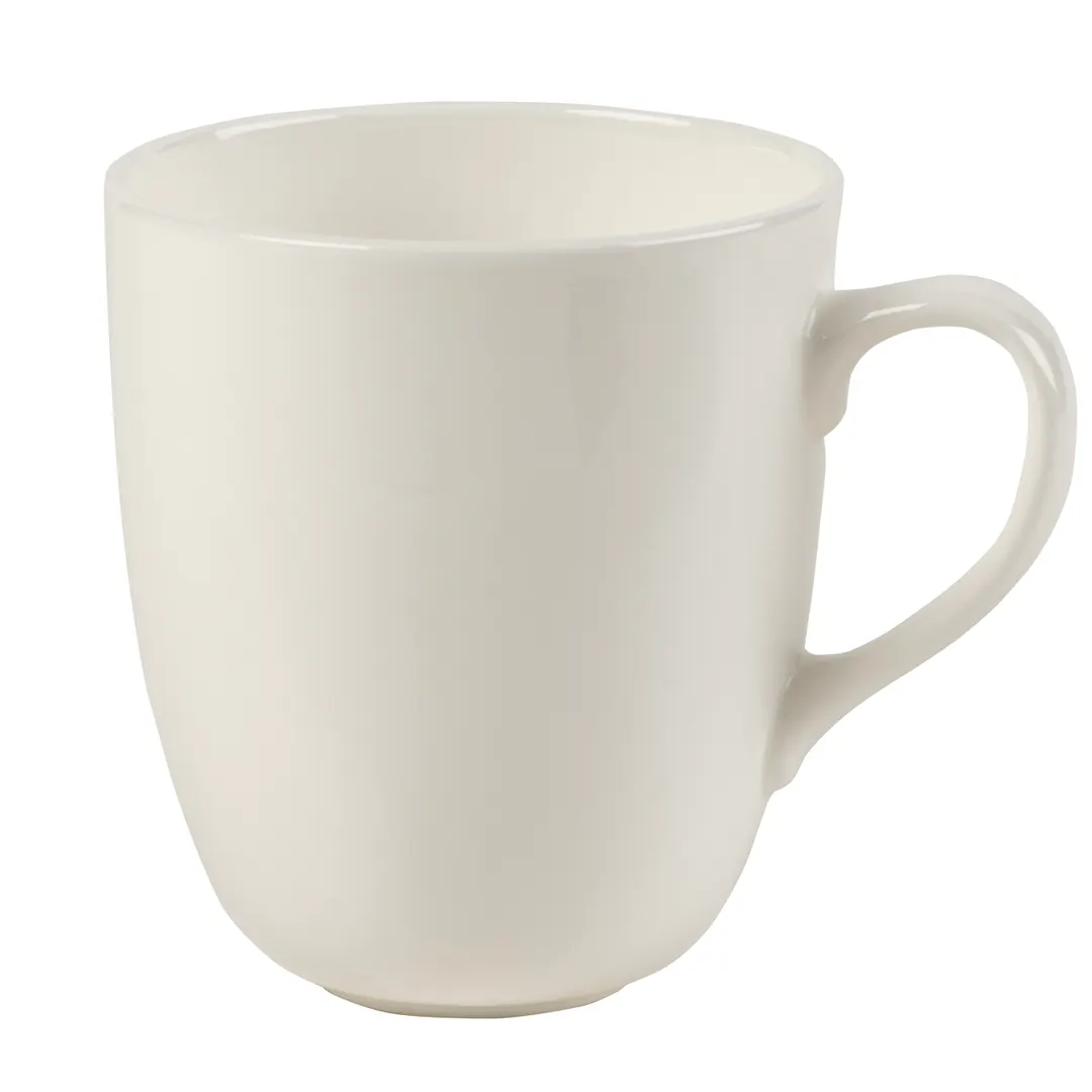 Mikasa 5324107 Hospitality Mug, 13.5 oz., 3.46"W x 3.46"D x 3.97"H, White, Vegan Bone China
