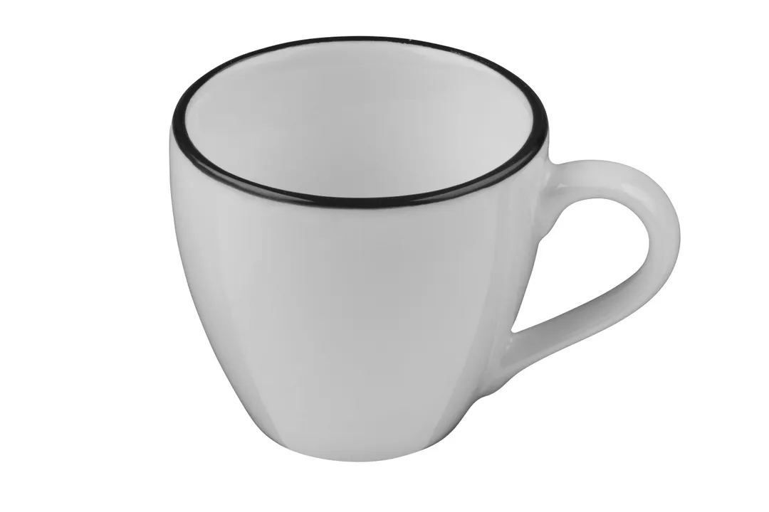 ID Fine 5324453 Espresso Cup – 3oz 2.1"W x 2.1"D x 2.5"H Fine China Modest Black, Stackable