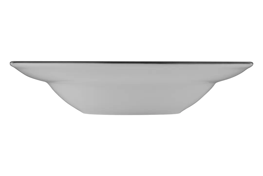 ID Fine 5324469 Deep Plate, 19oz 11" x 11" x 2.25" Black China, Edge, Deep Rim, Dishwasher Safe
