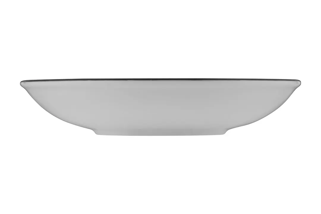 ID Fine 5324478 Deep Round China Plate, 26 oz, 8.8" x 8.8" x 1.67" Modest Black, Dishwasher Safe
