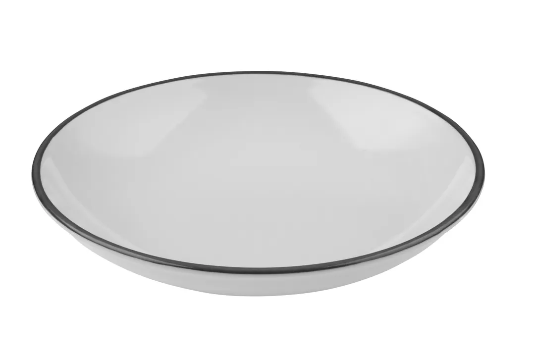 ID Fine 5324479 Deep Round China Plate, 39oz 9.86" x 9.86" x 1.75" Modest Black Flared Edge