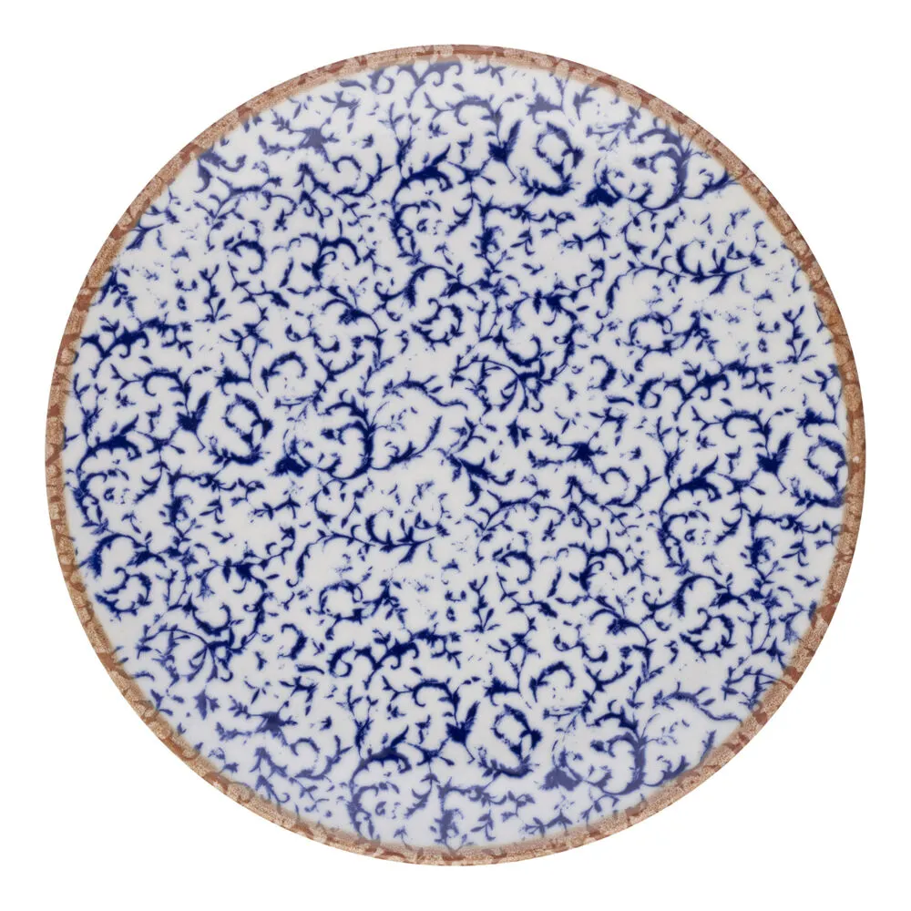 ID Fine 5324581 Coupe Plate, 6" Round China, Venecia Blue, Curved Edge, Dishwasher Safe 6"x6"x0.7"