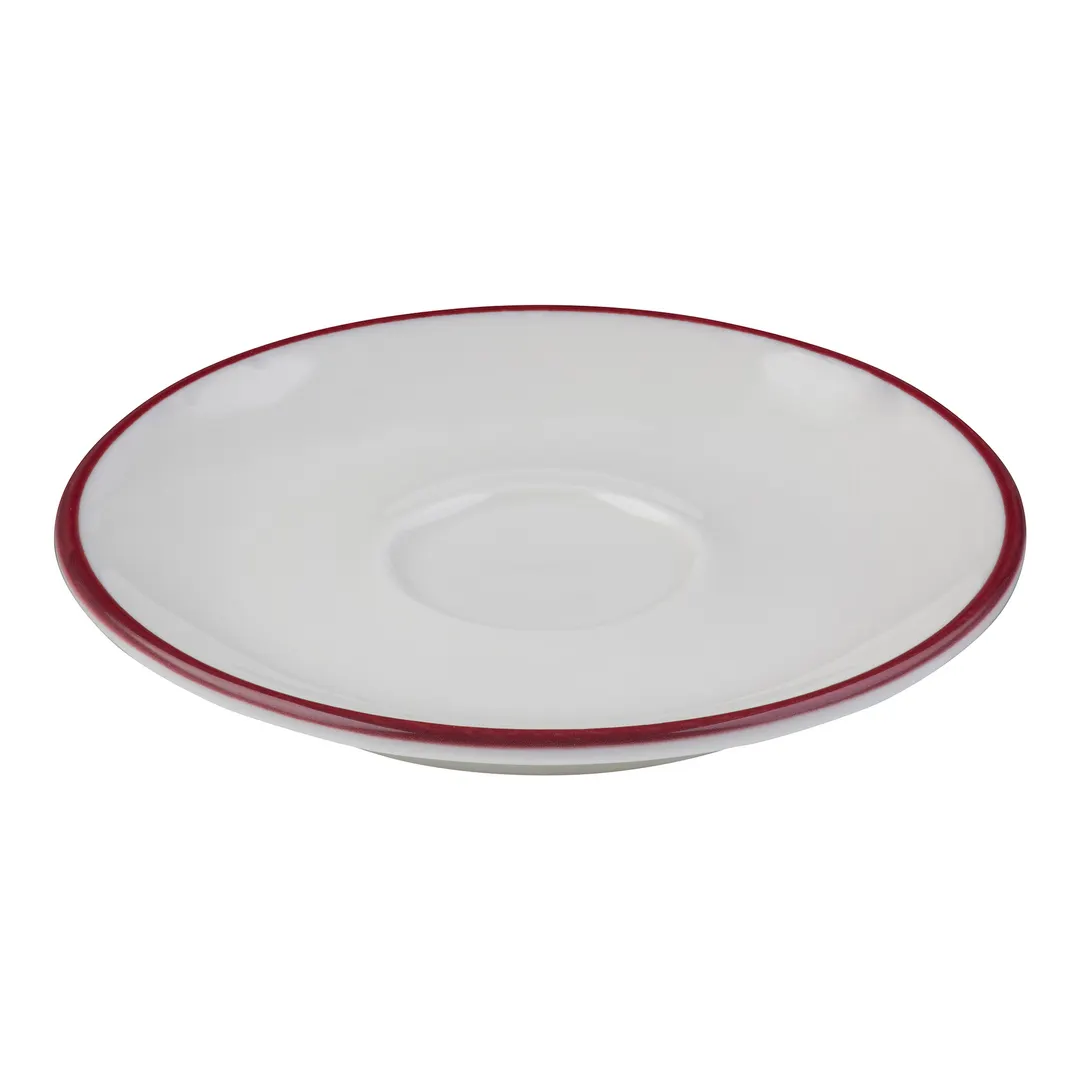 ID Fine 5324885 Fine China Saucer, 4.86" x 4.86" x 0.67" Modest Maroon, Elegant Fine China Tableware