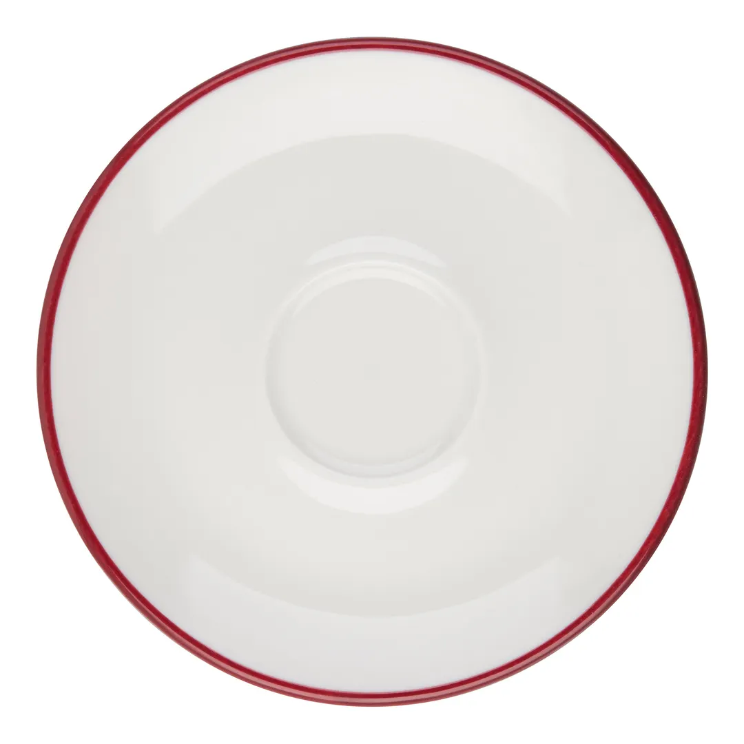 ID Fine 5324885 Fine China Saucer, 4.86" x 4.86" x 0.67" Modest Maroon, Elegant Fine China Tableware