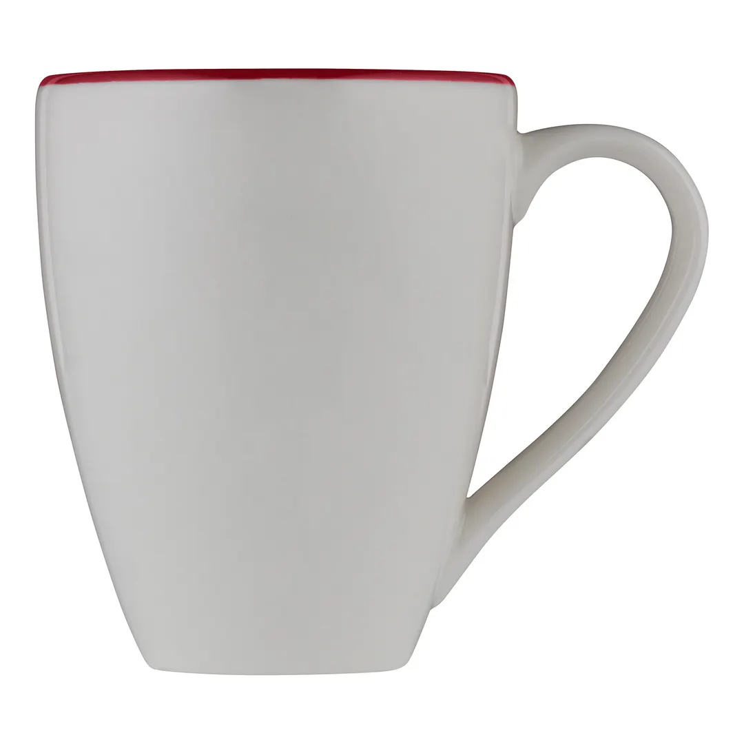 ID Fine 5324886 China Mug, 10‑Ounce Modest Maroon, 3.25" W x 4" D x 4" H, Fine China Material