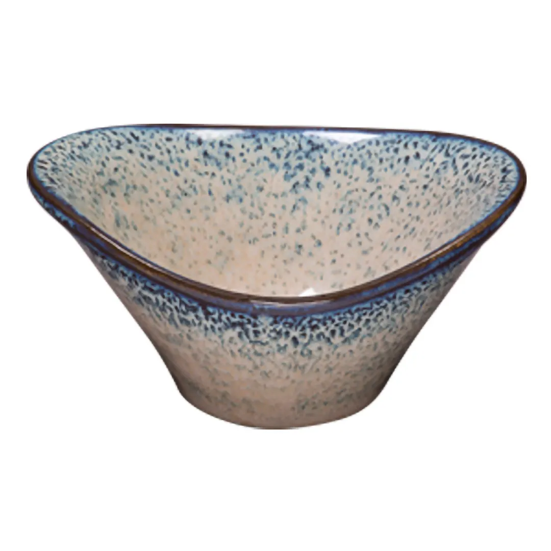 ID Fine 5324965 Roots Bowl, 15.6 Oz Round Ceramic, Blue Vitrified Stoneware, 6.13"W x 7.63"D x 3.5"H