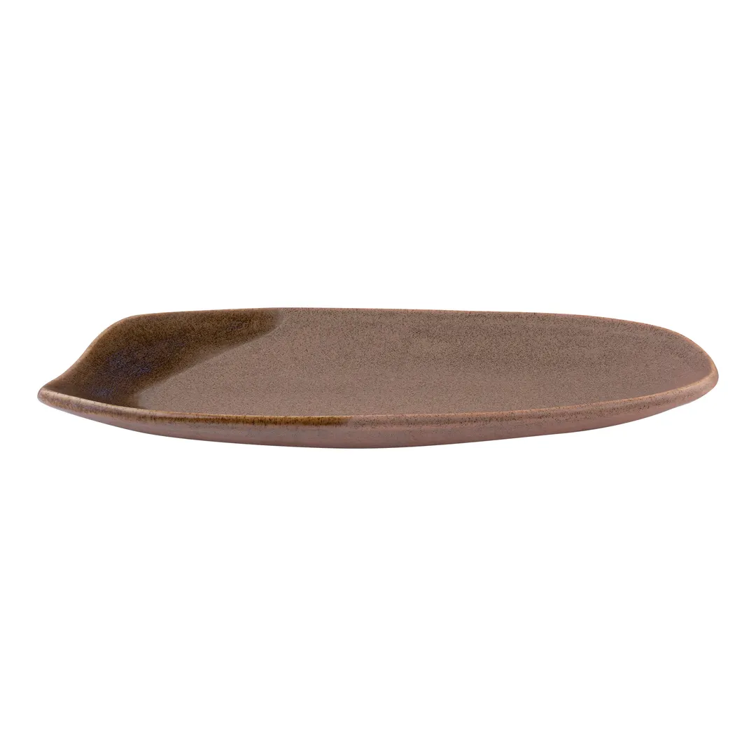 ID Fine 5325255 Roots Platter, 5.5" W x 12.25" D x 1.25" H, Coastal Vitrified Stoneware Tray