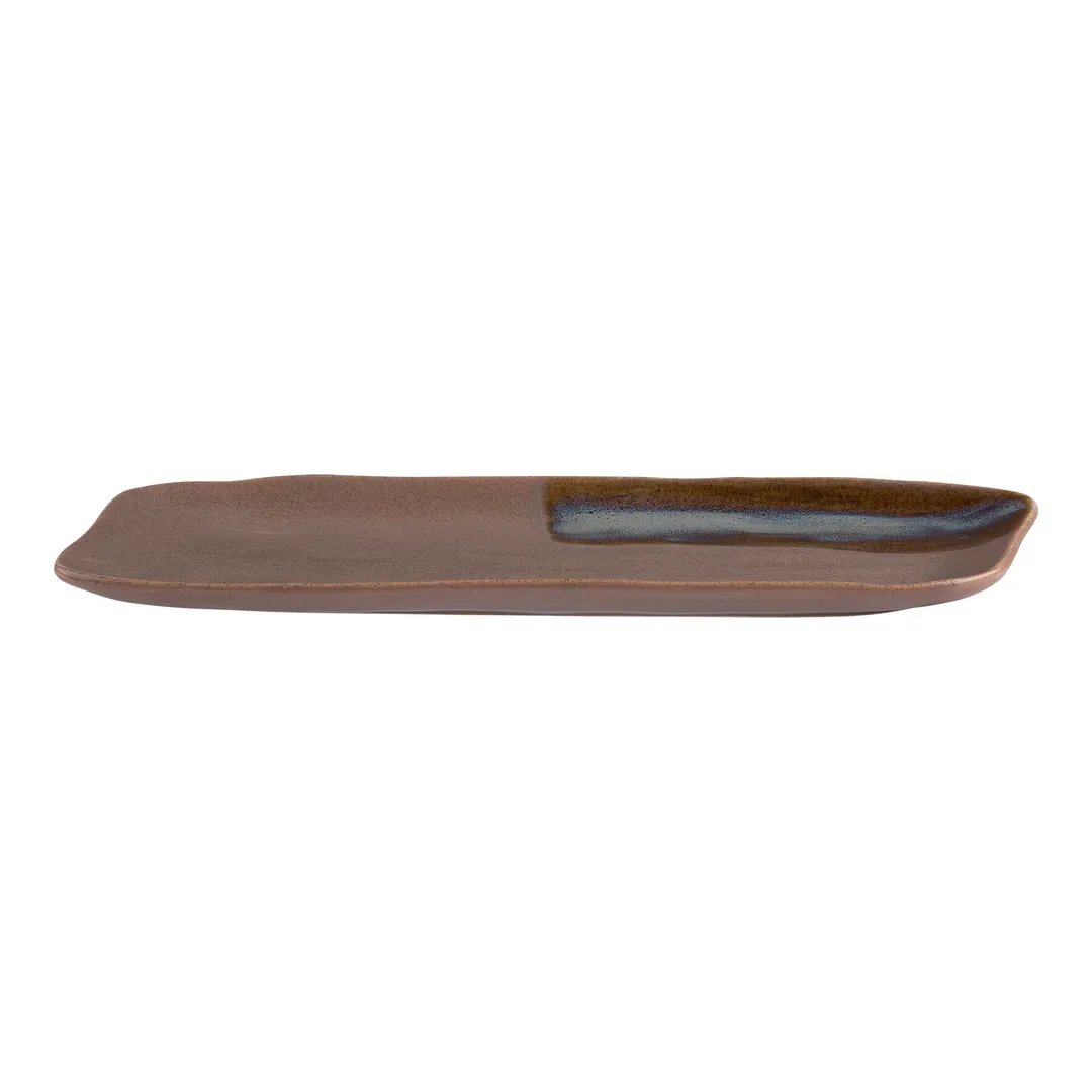 ID Fine 5325266 Roots Platter, Oval Vitrified Stoneware, 5.88" W x 15.75" D x 0.88" H