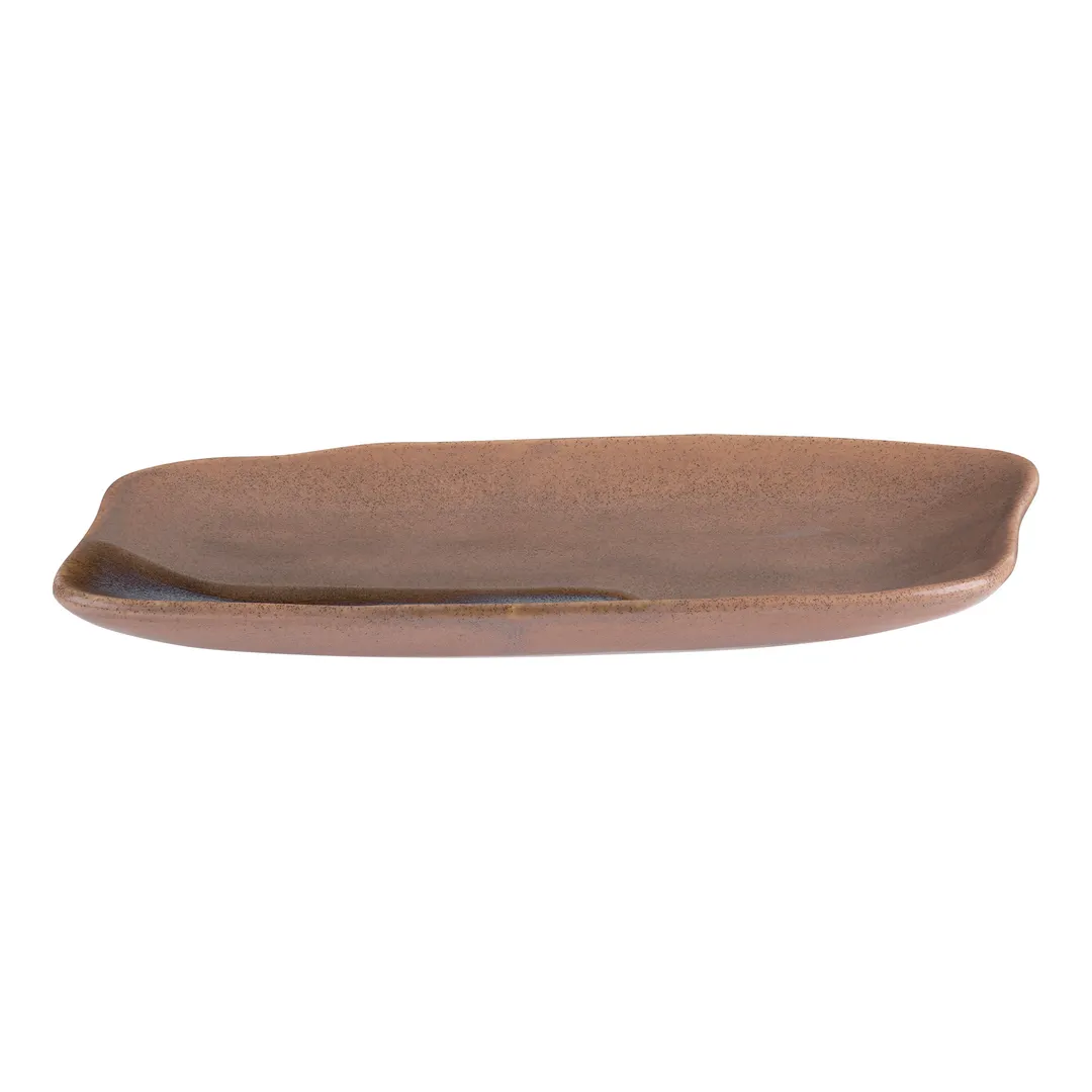 ID Fine 5325270 Roots Platter, Coastal Vitrified Stoneware, Ceramic, 5.88" W x 10.25" D x 0.88" H