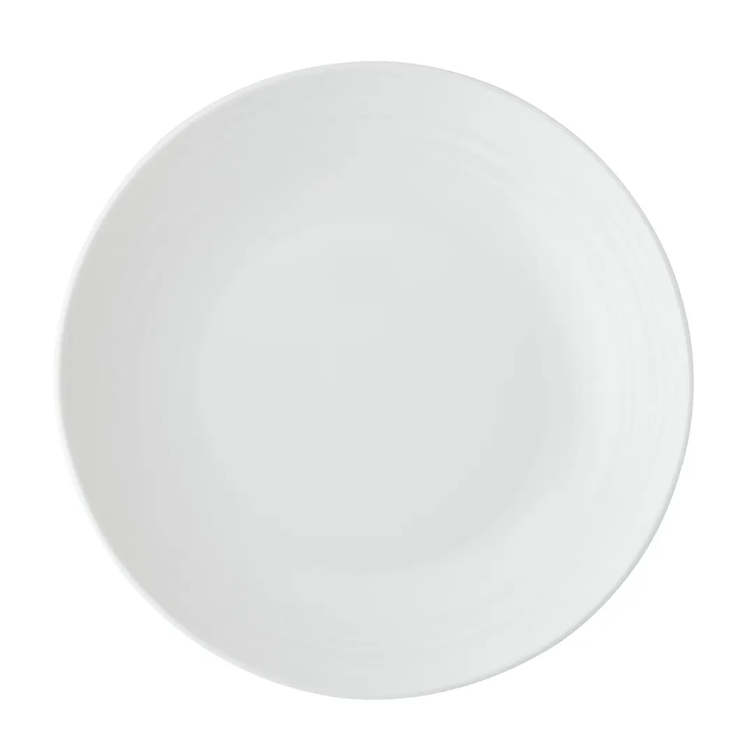 Mikasa 5325787 Hospitality Plate, 11" Deep Round, 33.8oz, White Bone China, Terrace