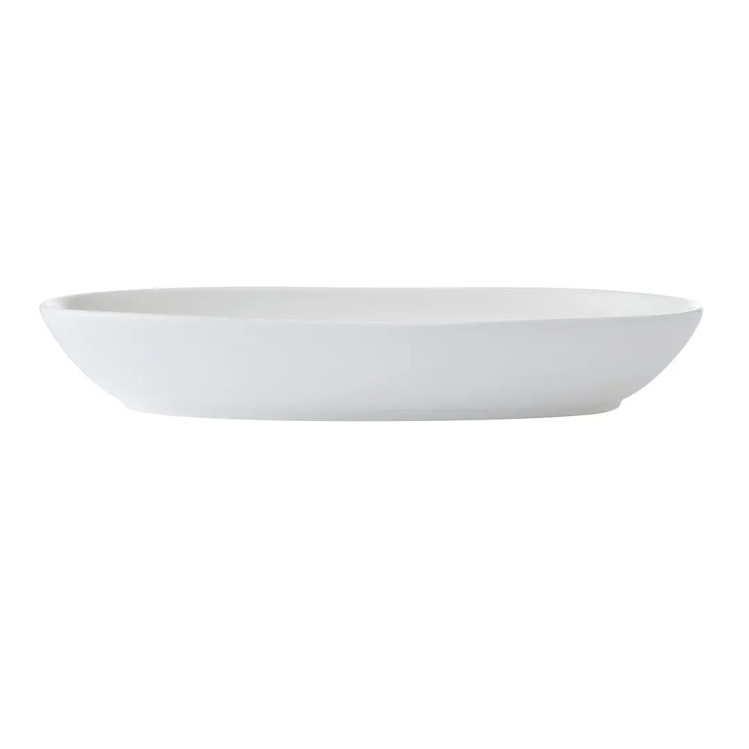 Mikasa 5326382 Hospitality Bowl, 9.5", 10 oz, Oval, Terrace, White, Bone China