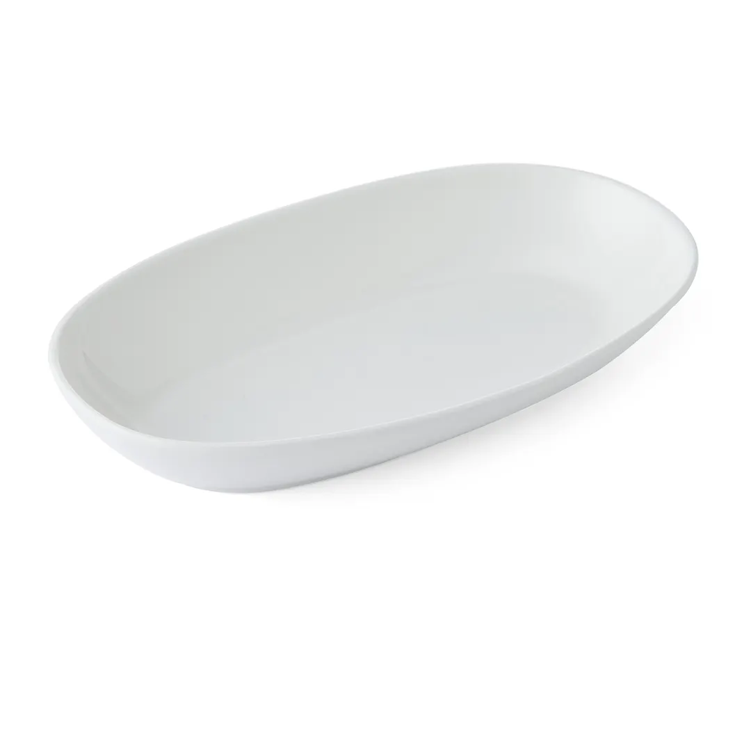 Mikasa 5326382 Hospitality Bowl, 9.5", 10 oz, Oval, Terrace, White, Bone China