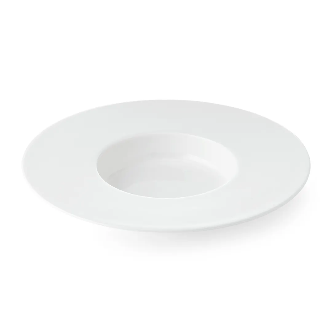 Mikasa 5326450 Hospitality Plate, 11" Wide Rim, Bone China, White, 13oz