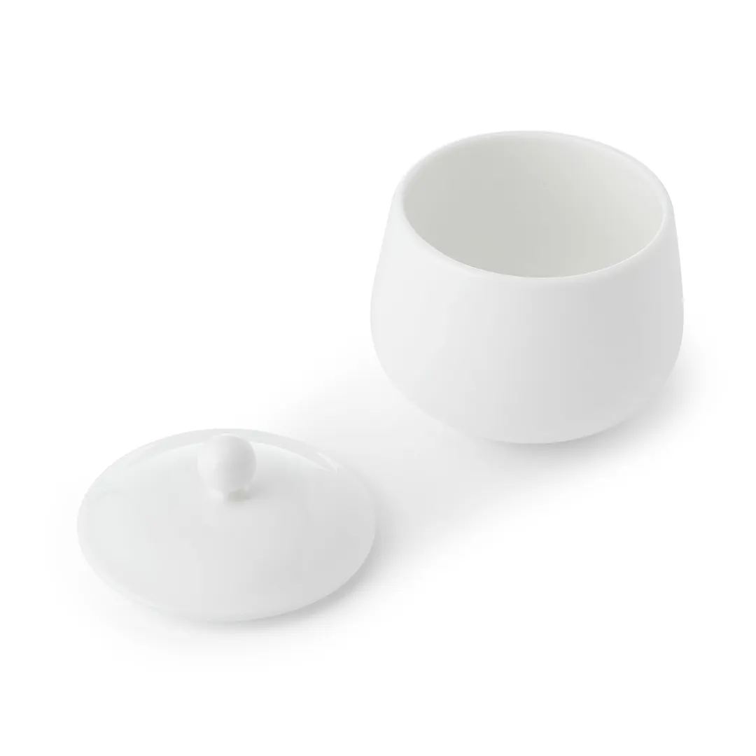 Mikasa 5326457 Hospitality Sugar Bowl, 3", 10oz, Bone China, White, With Lid