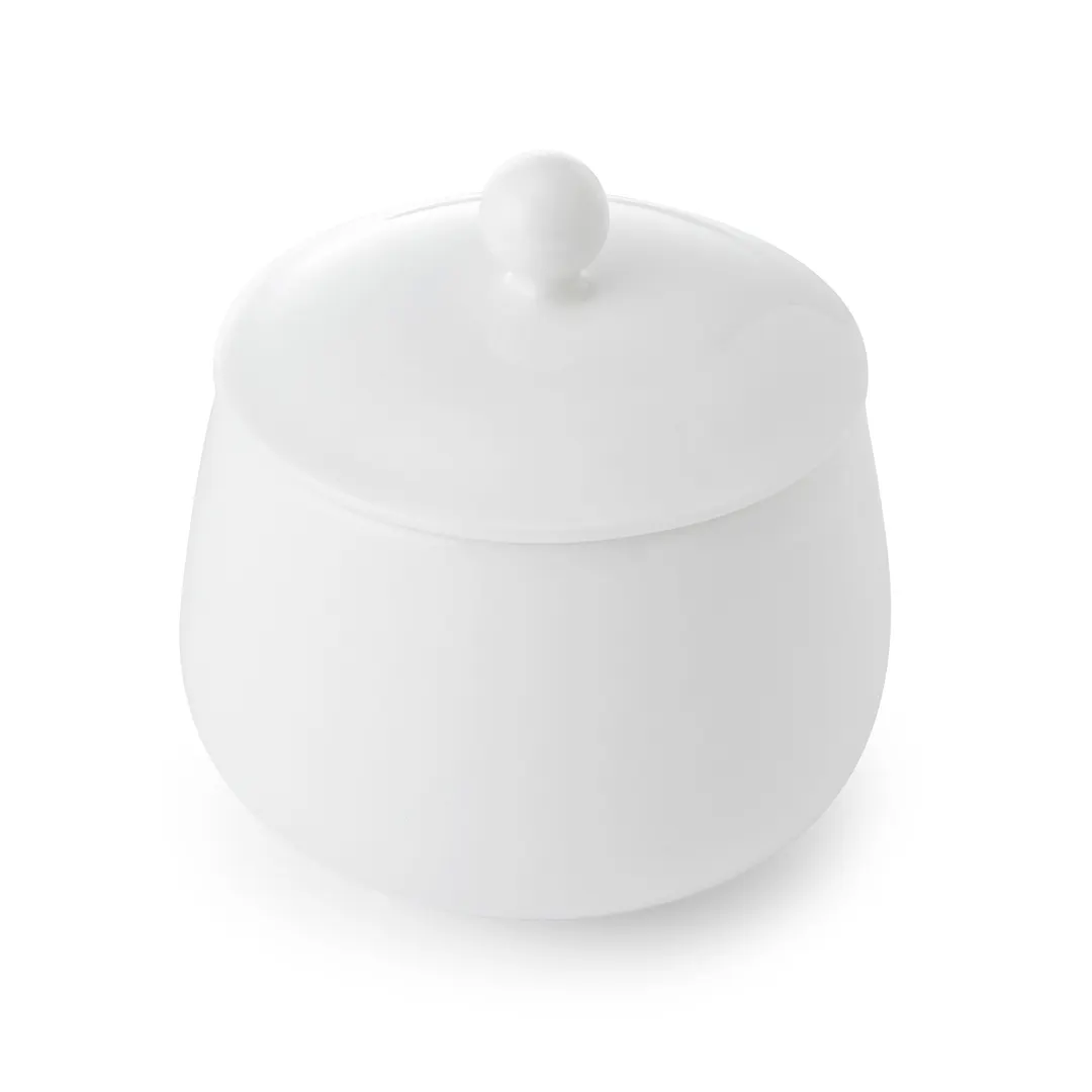 Mikasa 5326457 Hospitality Sugar Bowl, 3", 10oz, Bone China, White, With Lid