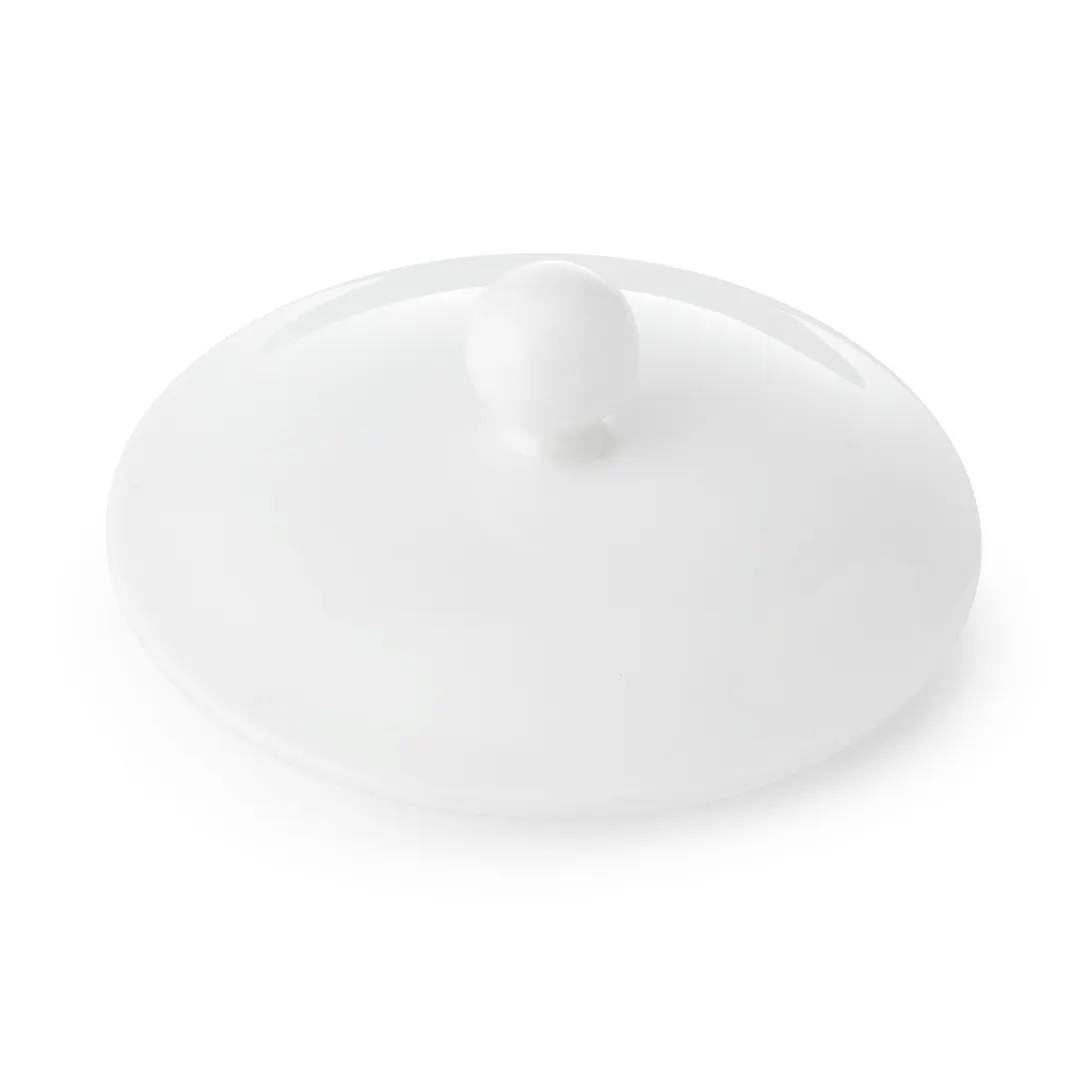 Mikasa 5326463 Sugar Bowl Lid, 3.3" White Bone China, Elegant Lola Design for Hospitality Use