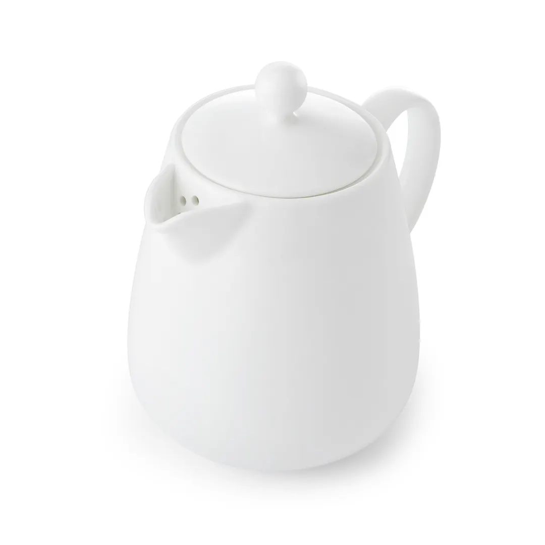 Mikasa 5326466 - Lola White Bone China Teapot, 3.8" Height, 13oz Capacity