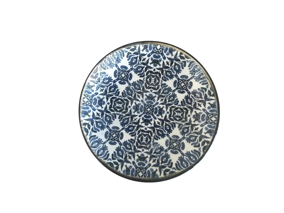 ID Fine 5327546 1972 Coupe Deep Plate, 7.9" Round Ceramic, Seville Navy Vitrified Stoneware