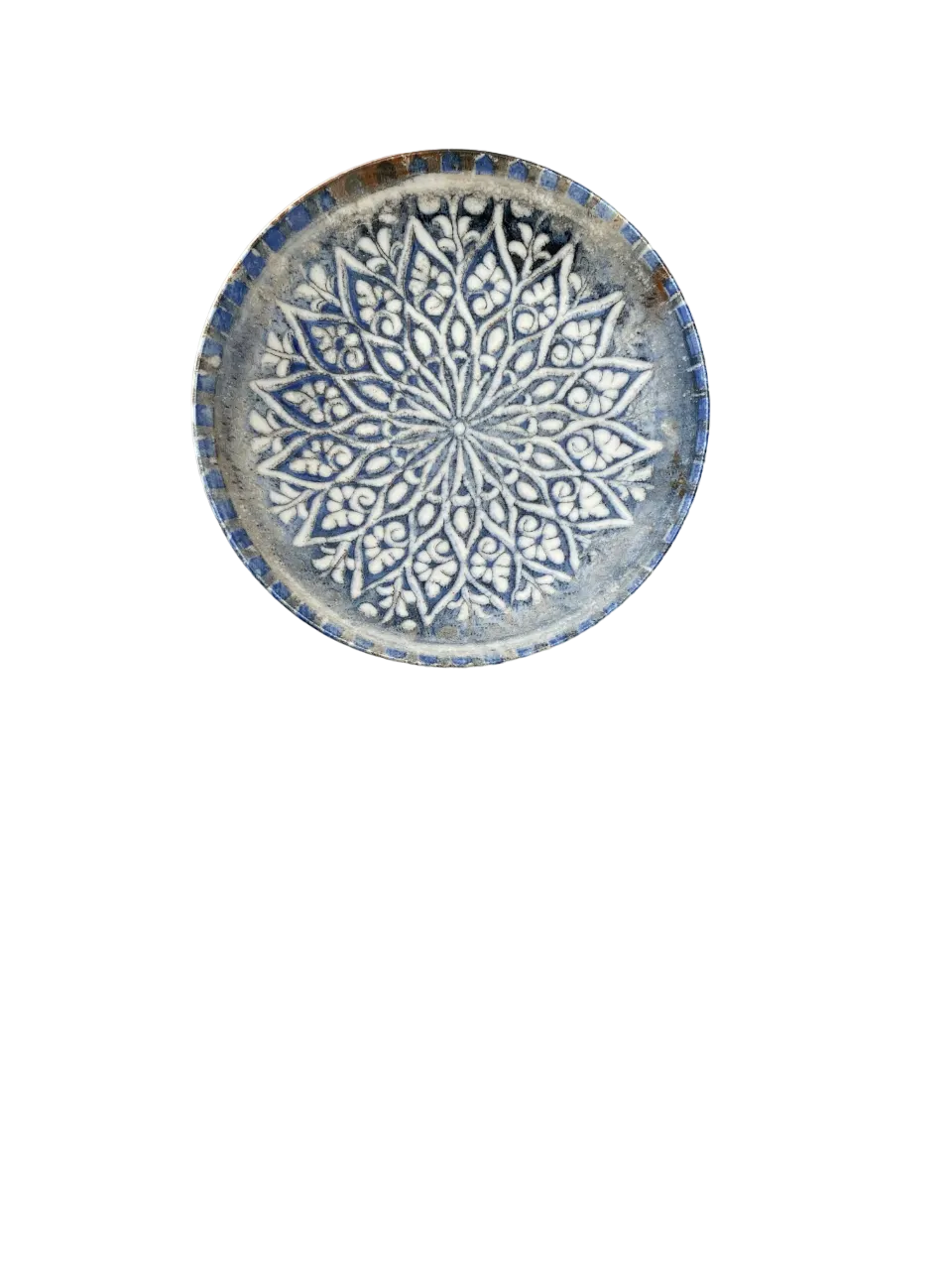 ID Fine 5327549 1972 Coupe Deep Plate, 7.9" Granada Blue Vitrified Stoneware Round Plate