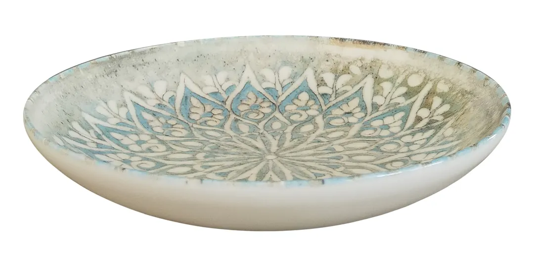 ID Fine 5327550 1972 Coupe Deep Plate, 7.9" Granada Turquoise Stoneware Ceramic Dinner Plate