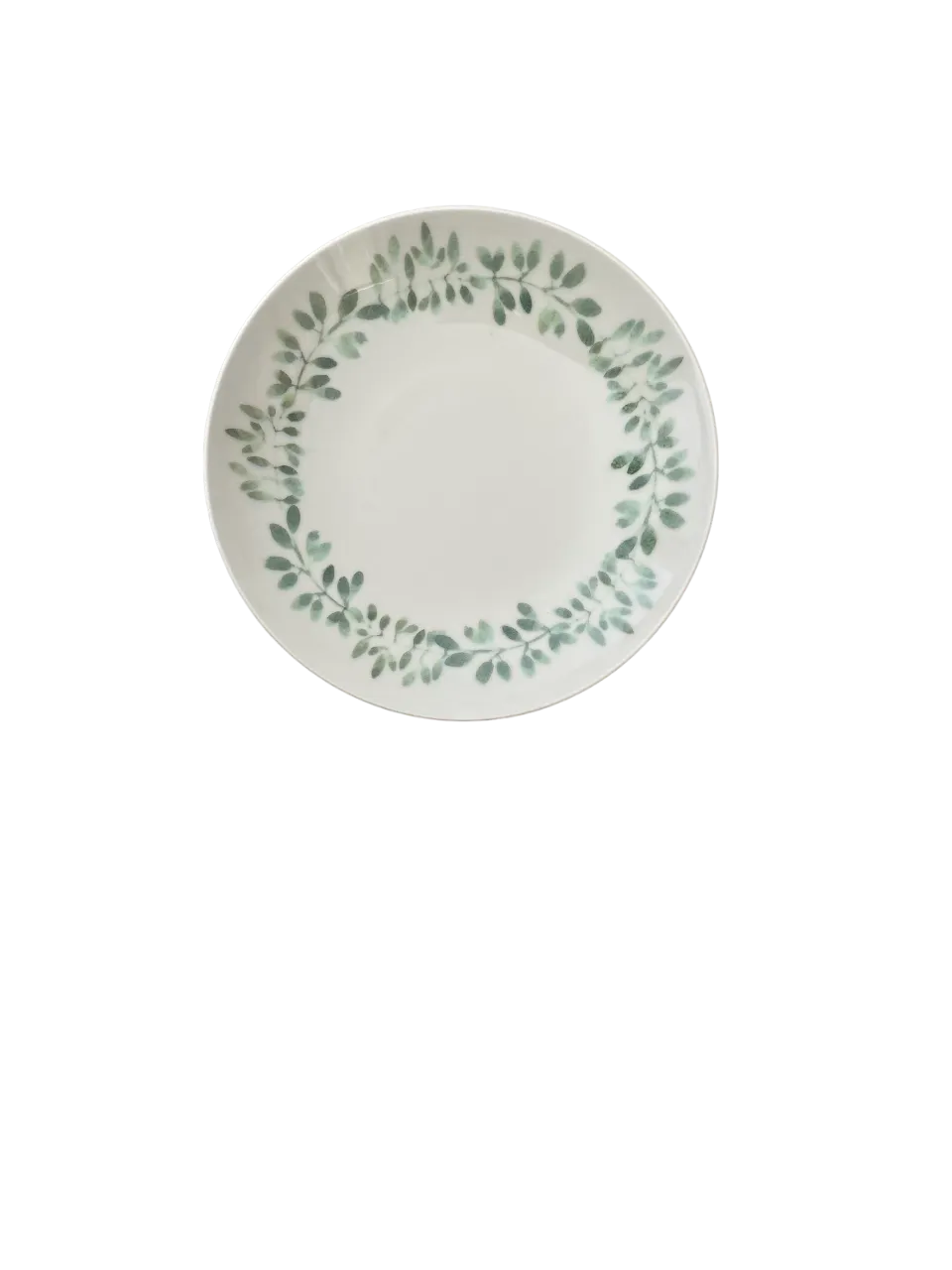ID Fine 5327555 7.9" Garden Green Coupe Deep Plate, Round Ceramic Vitrified Stoneware Dinnerware