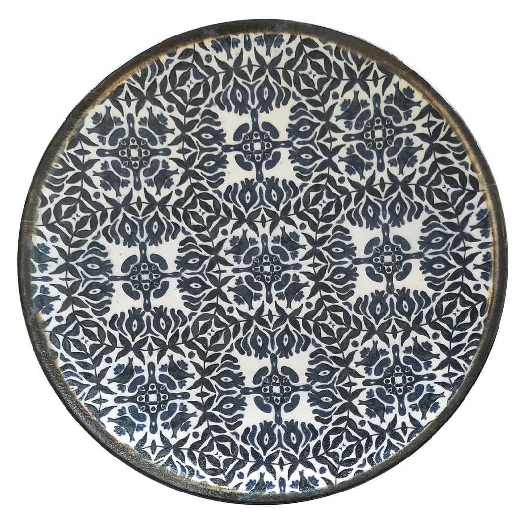 ID Fine 5327702 1972 Coupe Plate, 10.25" Seville Navy Vitrified Stoneware Ceramic Round Coupe Rim