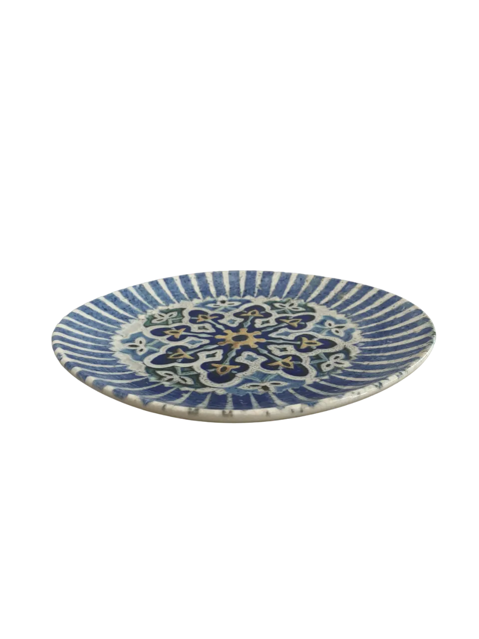 ID Fine 5327730 1972 Coupe Plate, 10.6" x 9.6" Cordoba Blue Vitrified Stoneware with Coupe Rim